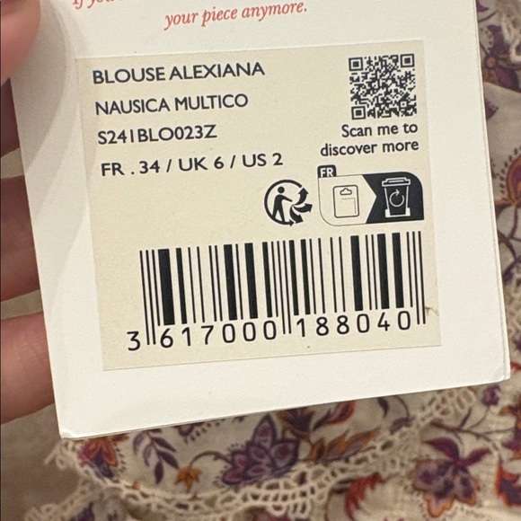 Sezane alexiana nausica quilted ruffle blouse - Picture 13 of 13